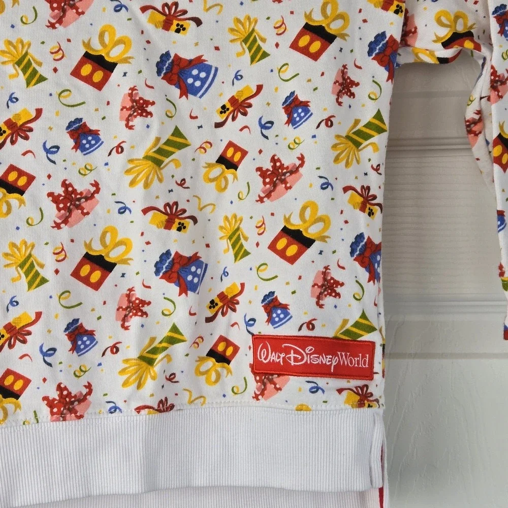 Disney Parks Let's Celebrate Party‎  Pullover Hoodie Unisex Kids Size Small 6